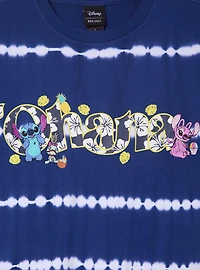 Disney Lilo & Stitch Ohana Tie-Dye Women's Plus Cropped T-Shirt - BoxLunch Exclusive