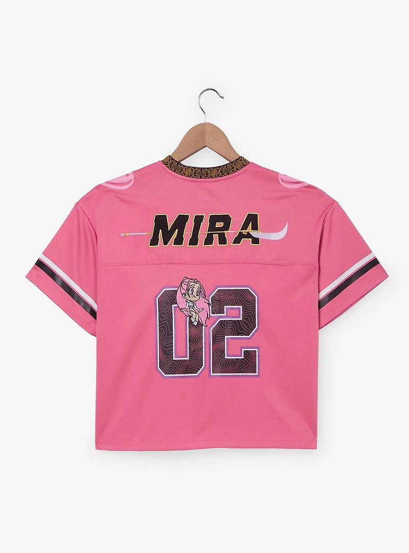 KPop Demon Hunters Mira Women's Cropped Football Jersey - BoxLunch Exclusive