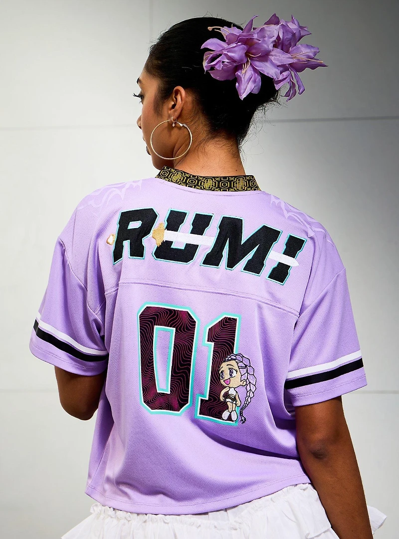 KPop Demon Hunters Rumi Women's Cropped Football Jersey — BoxLunch Exclusive