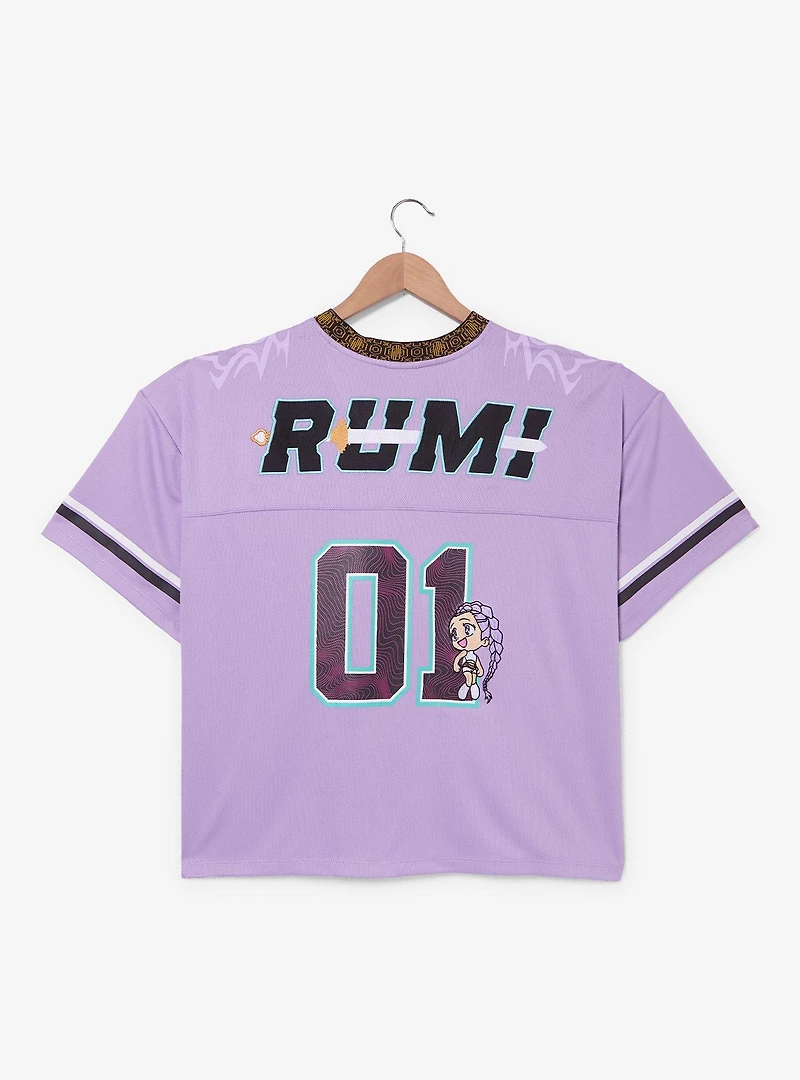 KPop Demon Hunters Rumi Women's Plus Cropped Football Jersey — BoxLunch Exclusive