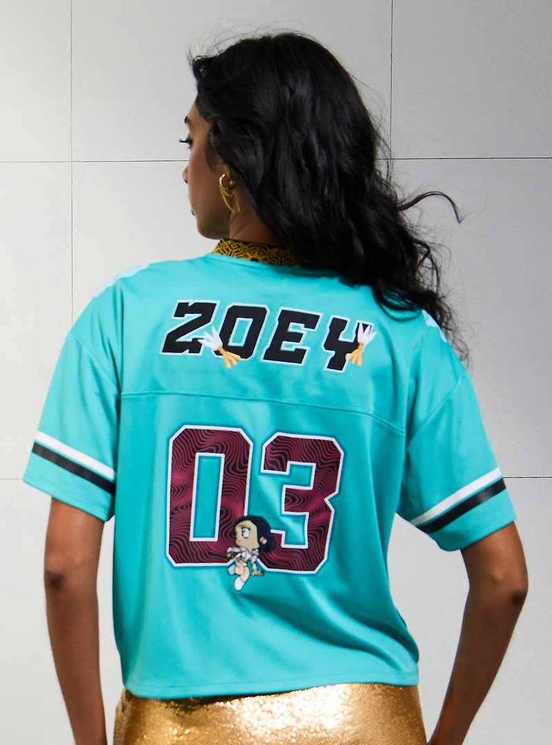 KPop Demon Hunters Zoey Women's Cropped Football Jersey - BoxLunch Exclusive