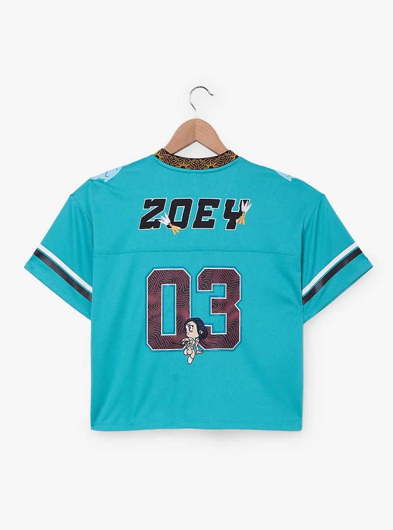 KPop Demon Hunters Zoey Women's Cropped Football Jersey - BoxLunch Exclusive