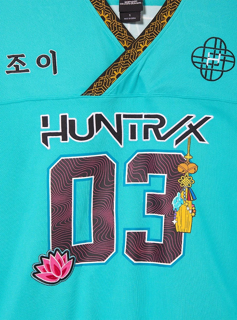 KPop Demon Hunters Zoey Women's Plus Cropped Football Jersey - BoxLunch Exclusive