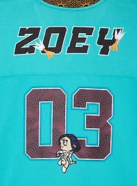 KPop Demon Hunters Zoey Women's Plus Cropped Football Jersey - BoxLunch Exclusive