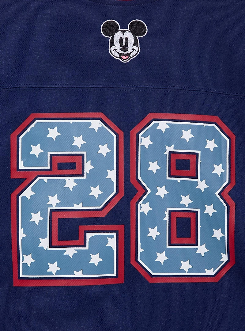 Disney Mickey Mouse Women's Cropped Football Jersey - BoxLunch Exclusive