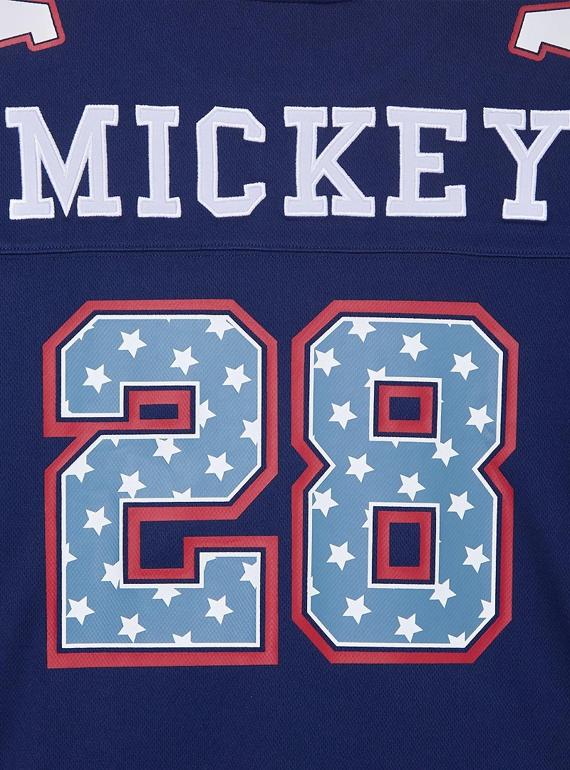 Disney Mickey Mouse Women's Plus Cropped Football Jersey - BoxLunch Exclusive