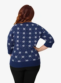 Disney's Frozen Collection by Unique Vintage Plus Elsa & Anna Fair Isle Minou Sweater