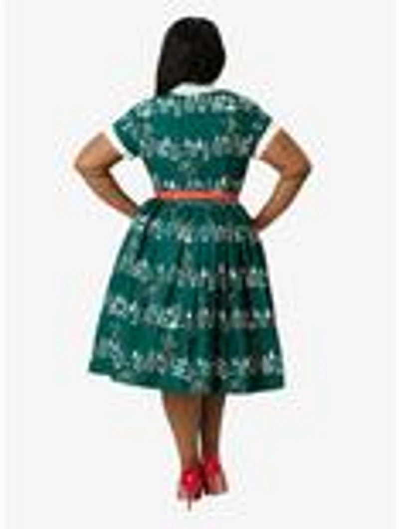 Disney Holiday Collection by Unique Vintage Plus Winnie The Pooh Belted Alexis Swing Dress