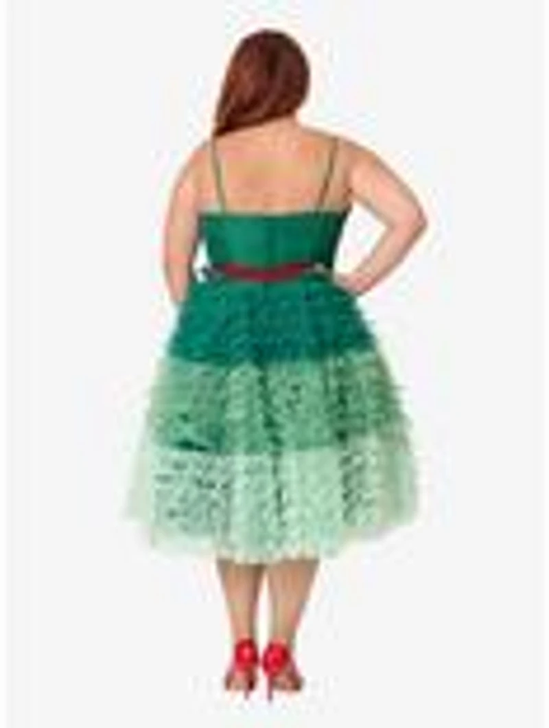 Unique Vintage Plus Green Ombre Tulle Cupcake Swing Dress