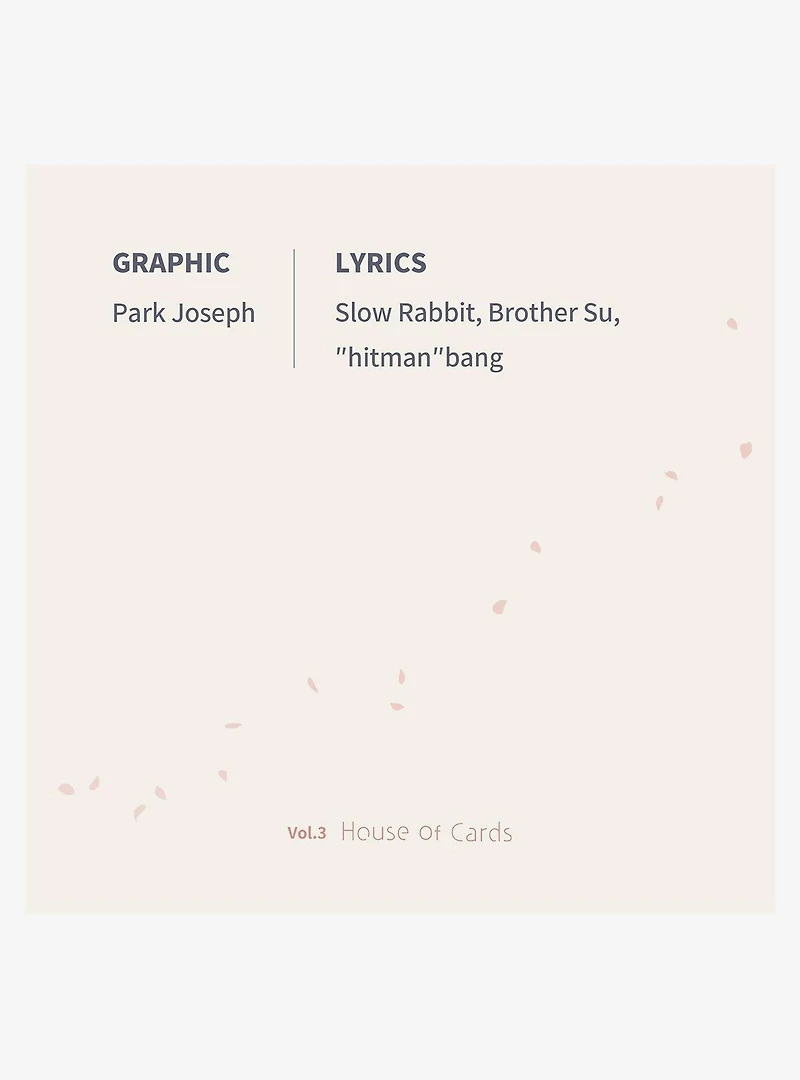 BTS House Of Cards (Graphic Lyrics Vol.3) Vinyl LP