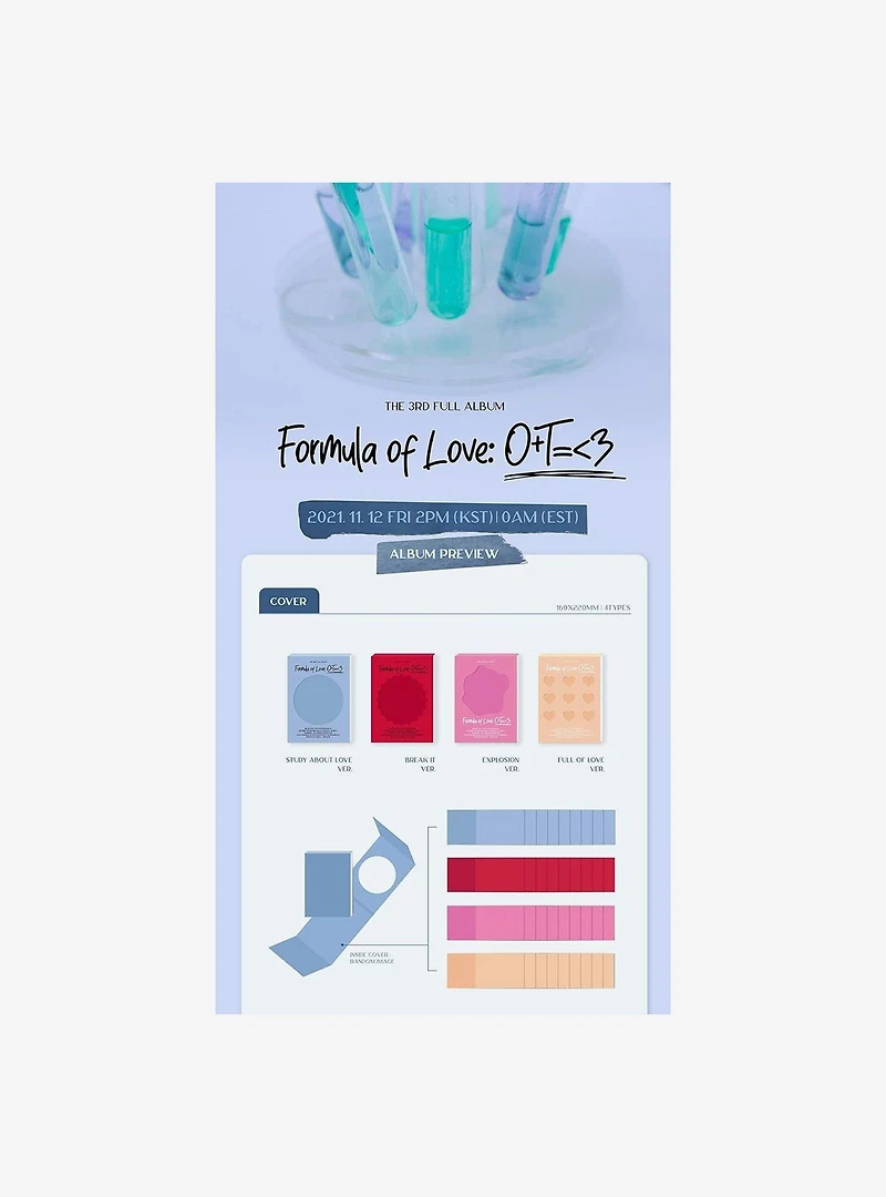 TWICE Formula Of Love: O+T=<3 Random Cover Vinyl LP