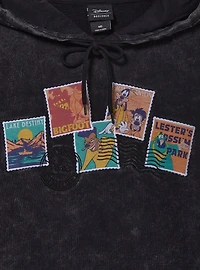 Disney A Goofy Movie Embroidered Stamps Acid Wash Hoodie - BoxLunch Exclusive