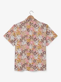 Disney Lilo & Stitch Floral Surfing Allover Print Woven Button-Up - BoxLunch Exclusive
