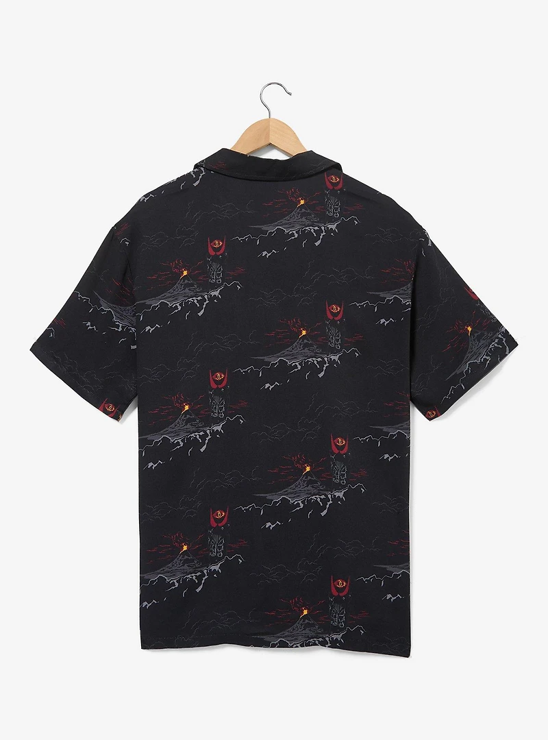 The Lord of Rings Mordor Allover Print Woven Button-Up - BoxLunch Exclusive