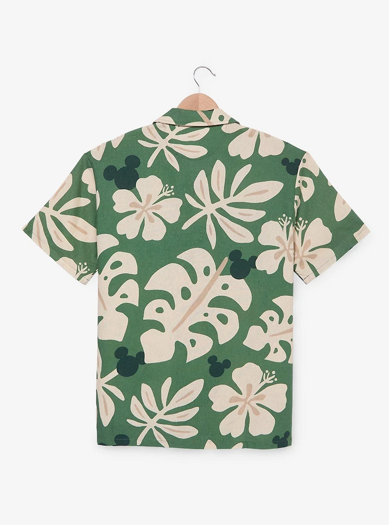 Disney Mickey Mouse Tropical Woven Button-Up — BoxLunch Exclusive