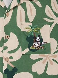 Disney Mickey Mouse Tropical Woven Button-Up — BoxLunch Exclusive