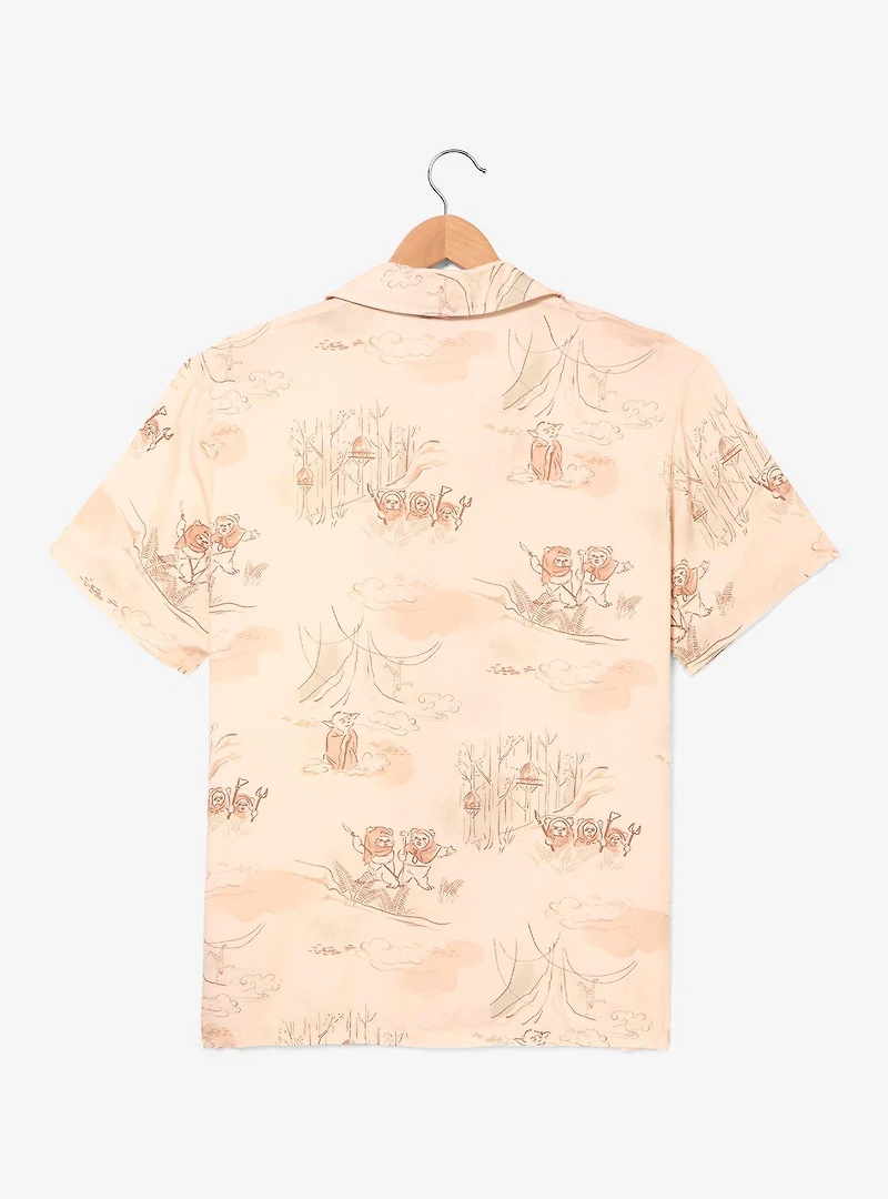 Star Wars Ewoks Illustrated Woven Button-Up — BoxLunch Exclusive