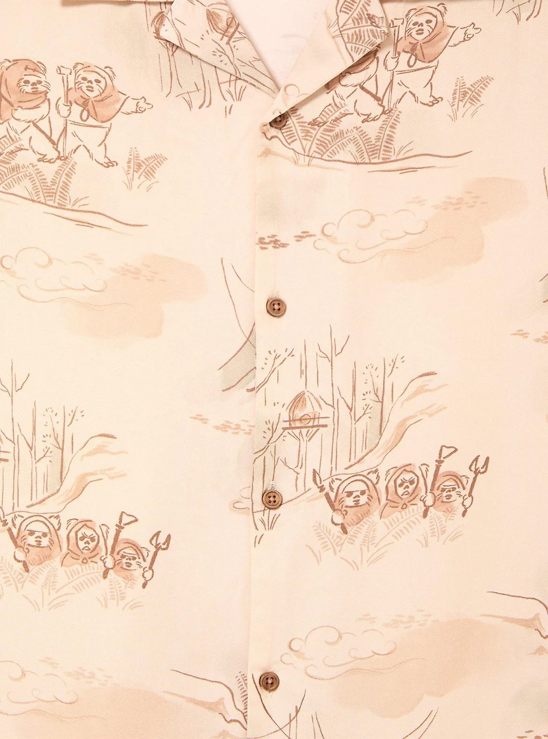 Star Wars Ewoks Illustrated Woven Button-Up — BoxLunch Exclusive