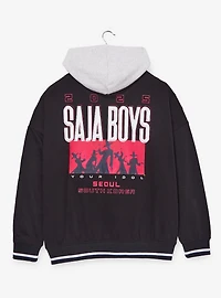 KPop Demon Hunters Saja Boys Embossed Logo Hoodie - BoxLunch Exclusive