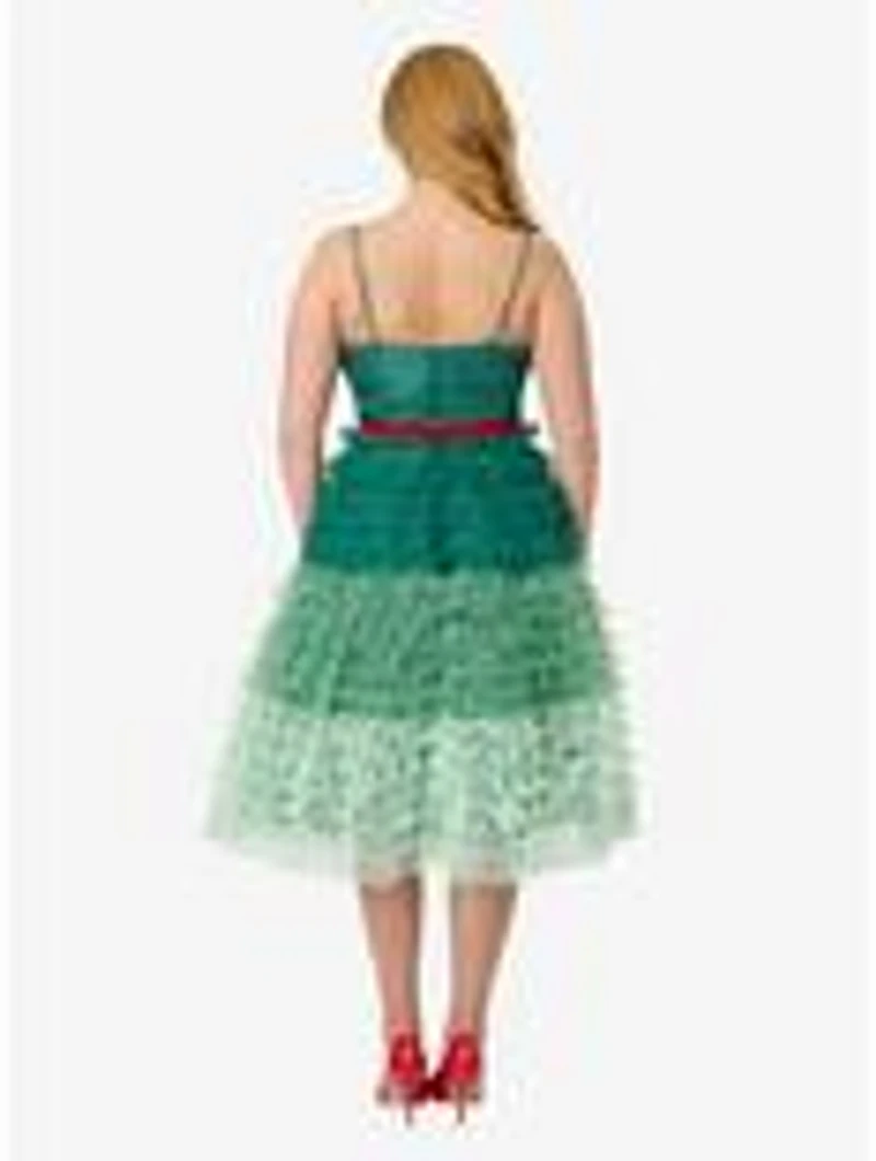 Unique Vintage Green Ombre Tulle Cupcake Swing Dress