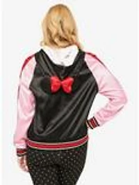 Disney Mickey & Friends Collection by Unique Vintage Minnie Mouse Hooded Satin Bomber Jacket