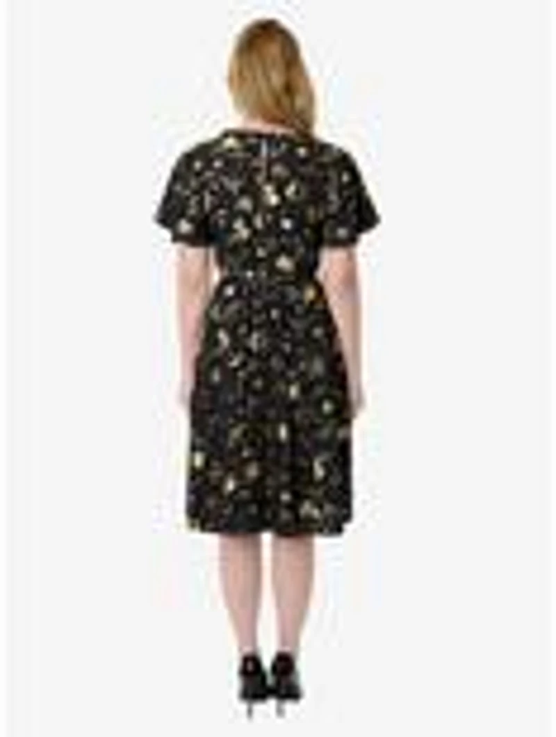 Disney Princess Collection by Unique Vintage Gold Celestial Swing Dress