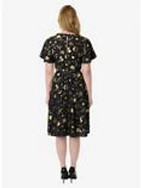 Disney Princess Collection by Unique Vintage Gold Celestial Swing Dress