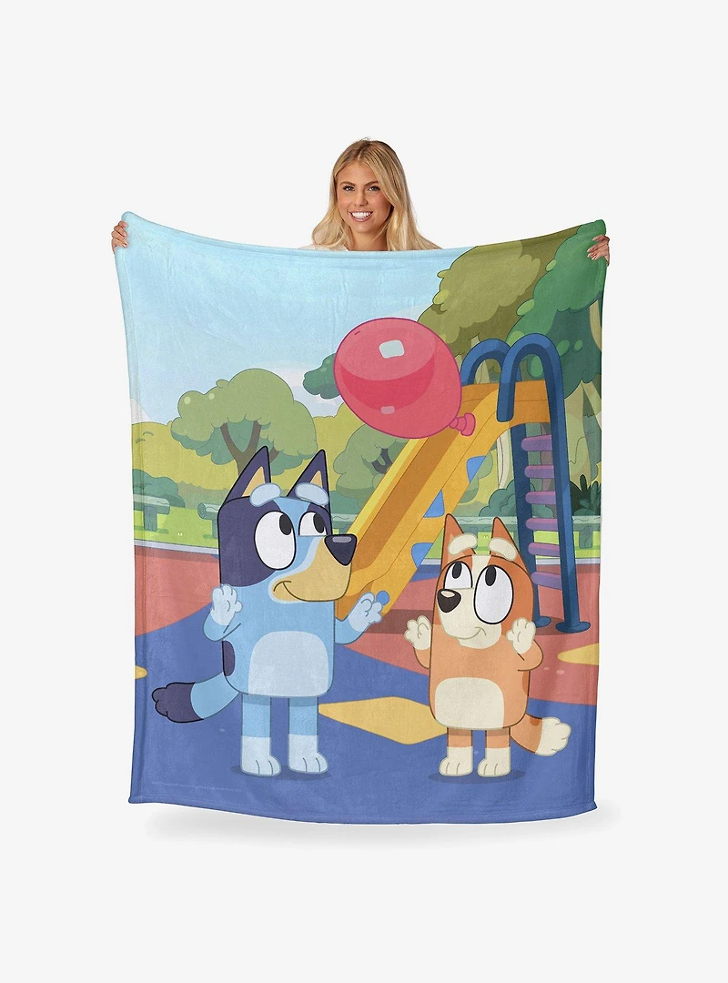 Bluey Balloon Girls Silk Touch Throw Blanket