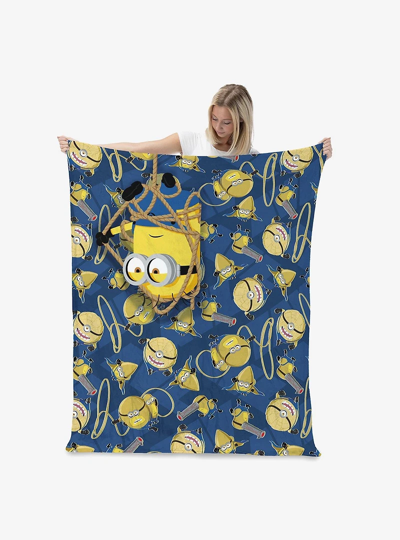Despicable Me 4 Just Hanging Cloud Throw Blanket