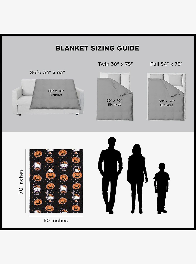 Hello Kitty Cutie Costume Silk Touch Throw Blanket