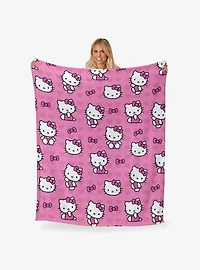 Hello Kitty I Love Pink Silk Touch Throw Blanket