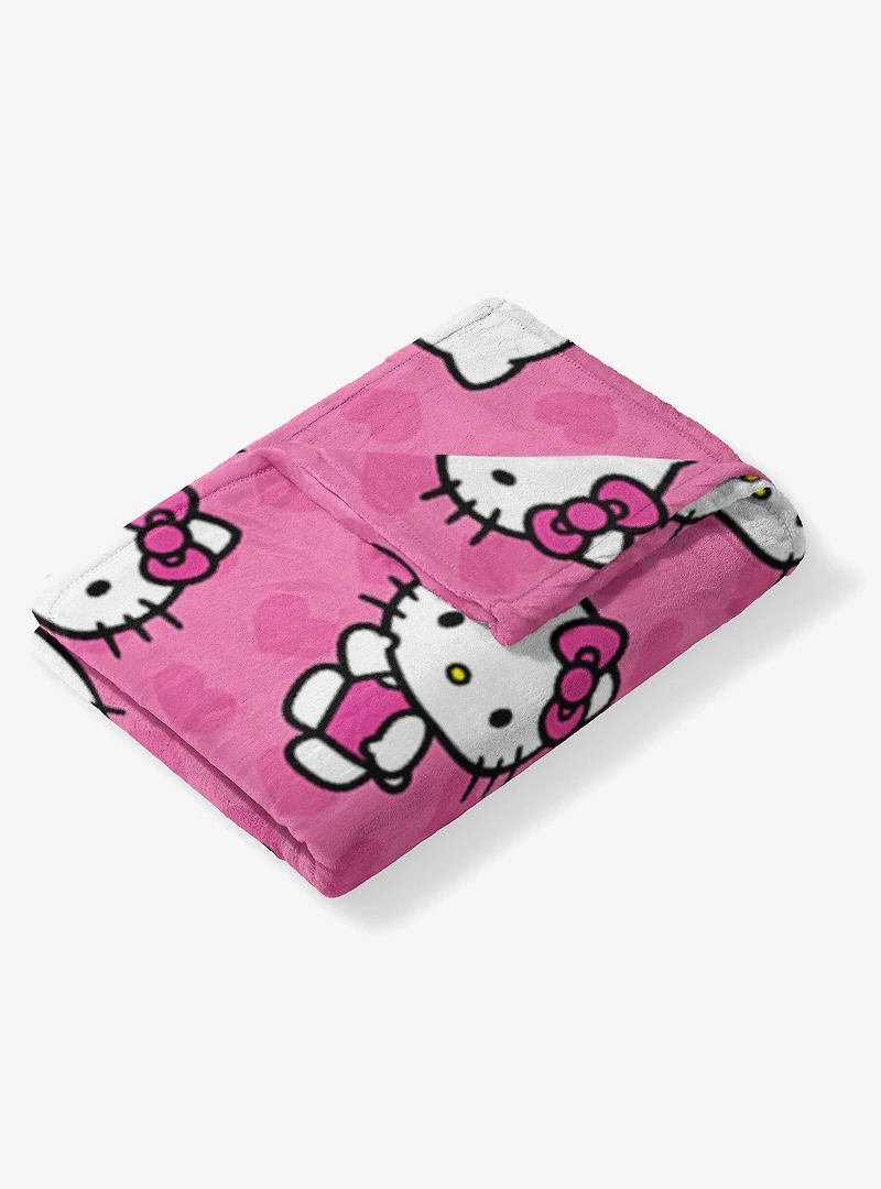 Hello Kitty I Love Pink Silk Touch Throw Blanket