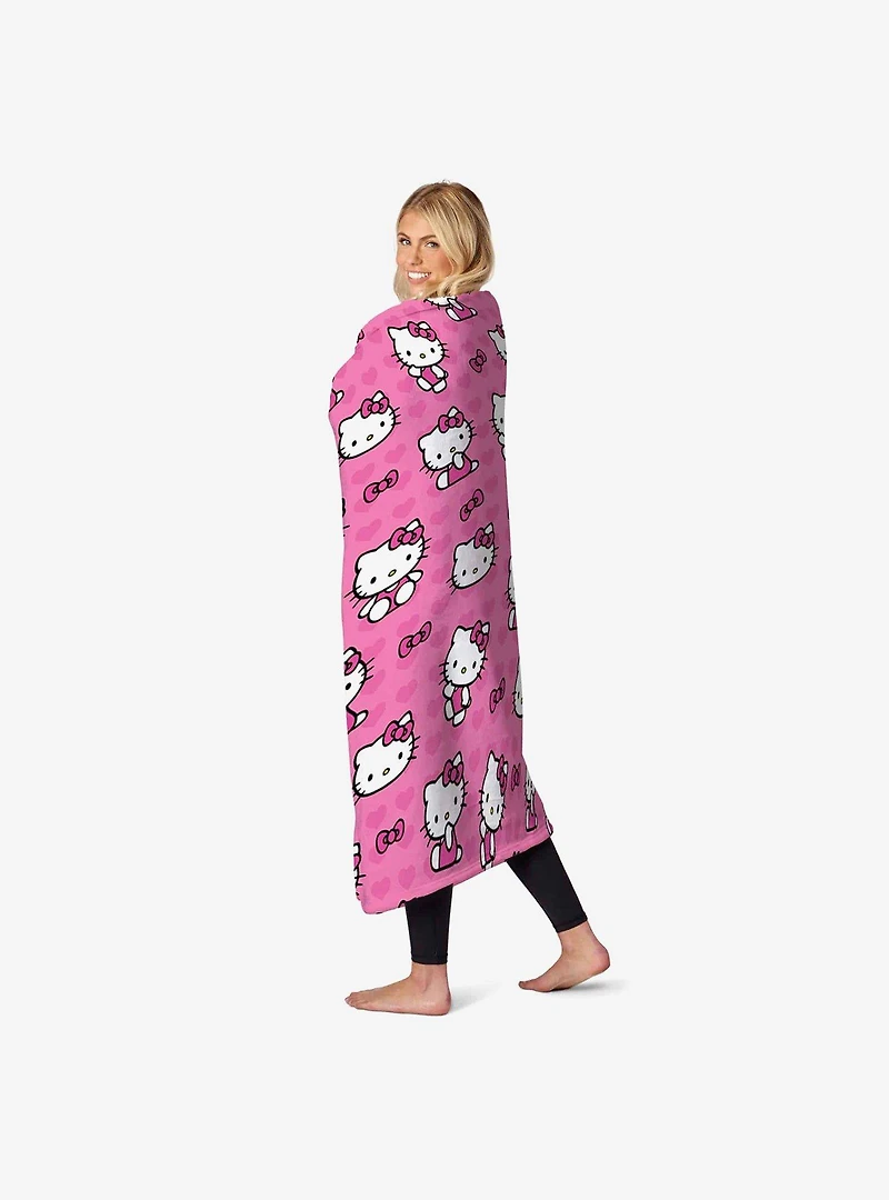 Hello Kitty I Love Pink Silk Touch Throw Blanket