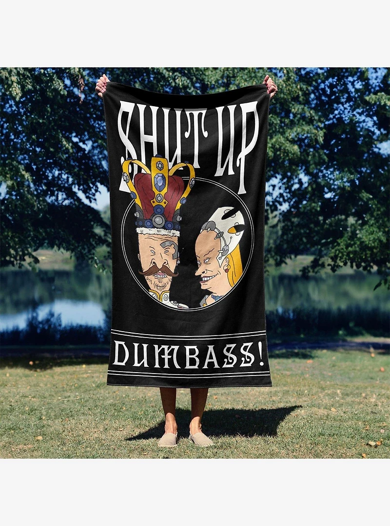 Beavis & Butt Head Being Gothic Rules + Shut Up 2-Pack Beach Towel