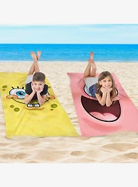 SpongeBob SquarePants Face + Patrick Face Beach Towel 2 Pack