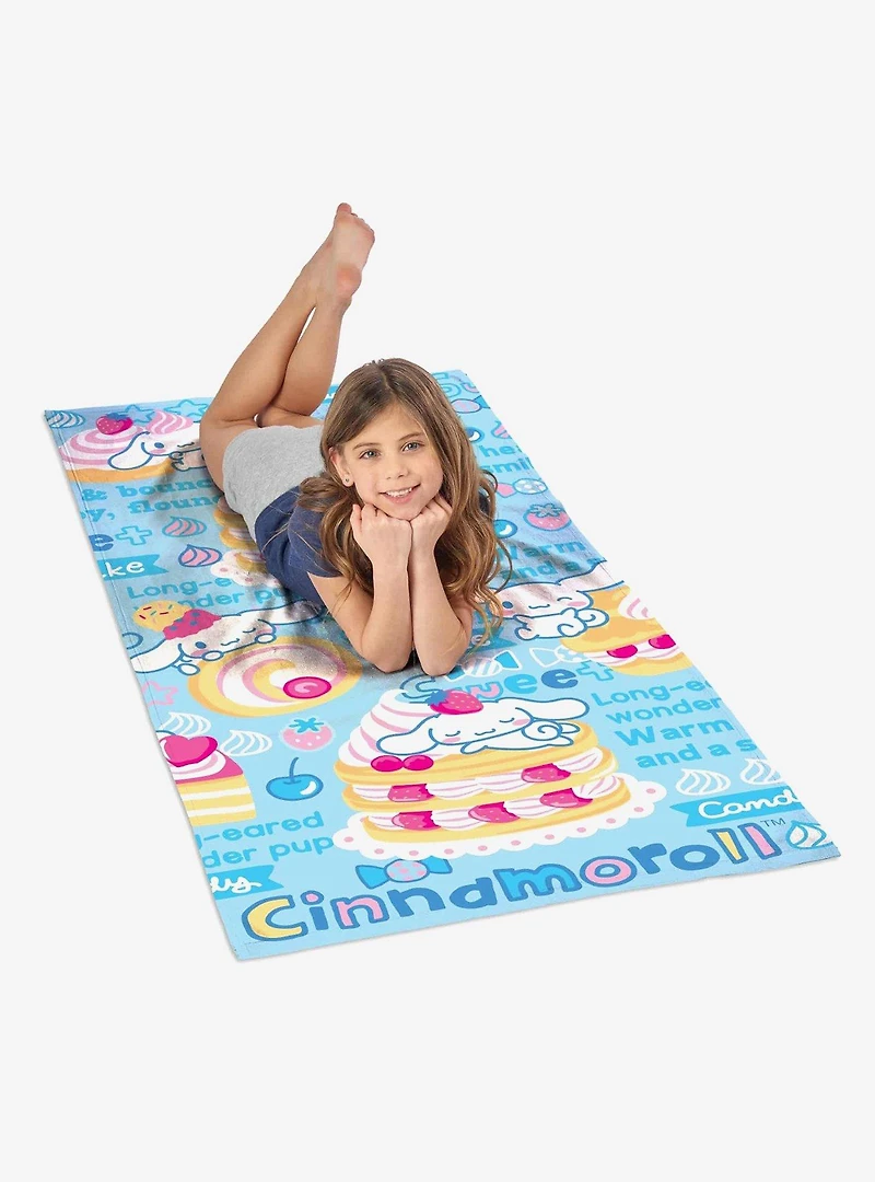 Keroppi and Cinnamoroll Keroppi Trio + Sweet Cinnamoroll 2-Pack Beach Towel