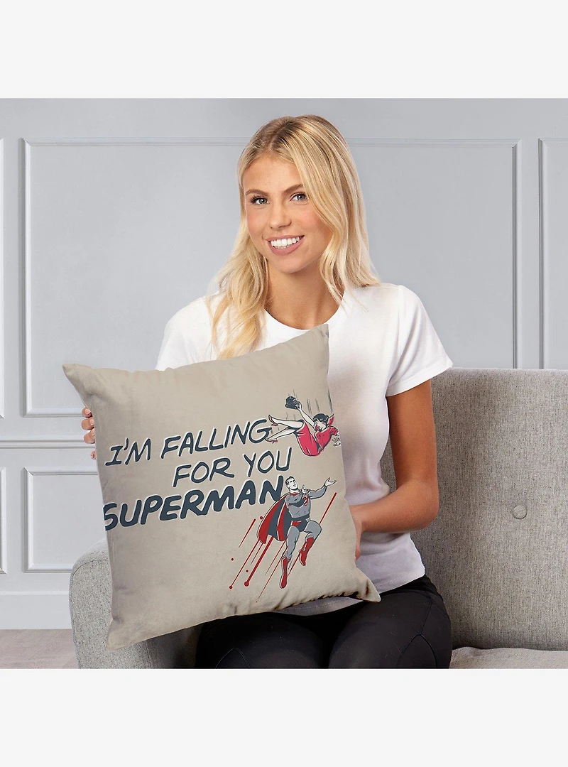 DC Comics Superman Falling for you Throw Pillow