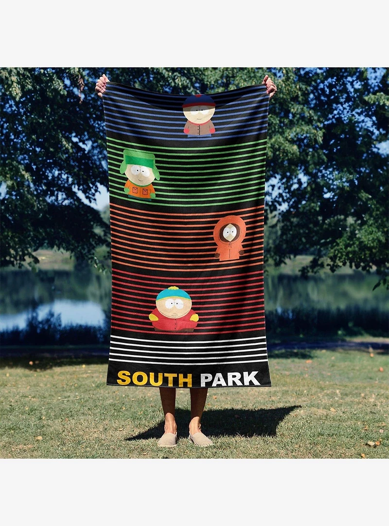 South Park Class Picture + Stripe 2-Pack Beach Towel