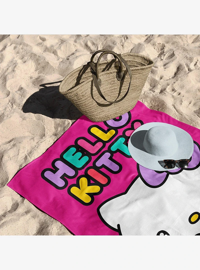Hello Kitty Hello Beach Microfiber Beach Towel