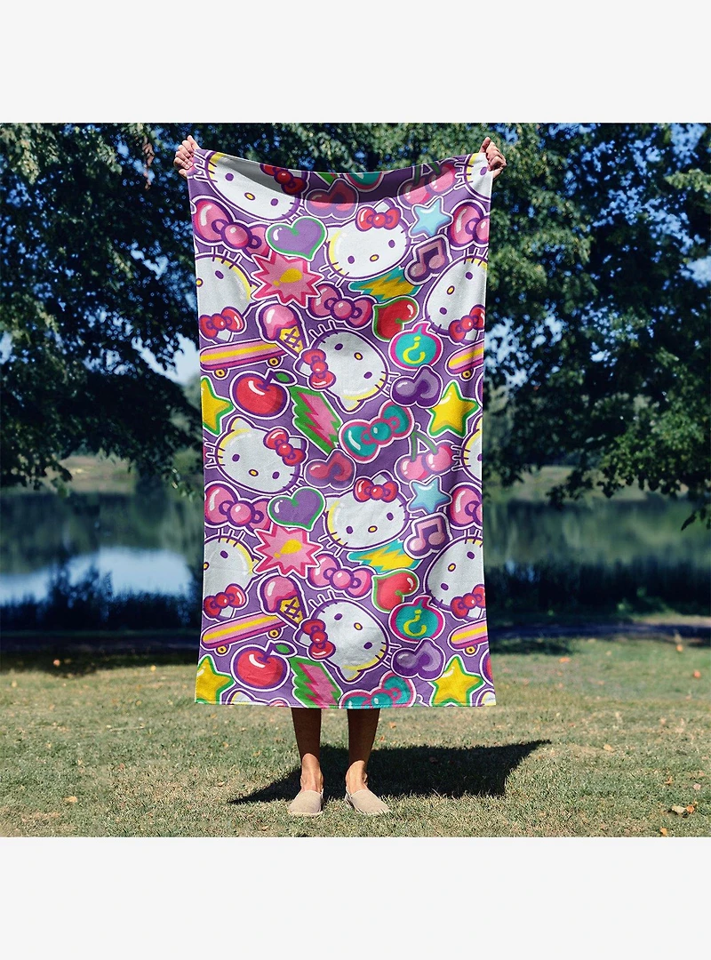 Hello Kitty Cherry Summer Microfiber Beach Towel