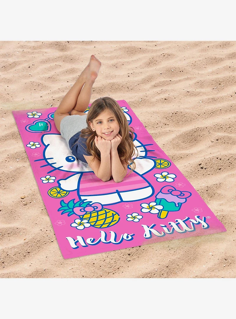 Hello Kitty Vacay Kitty Microfiber Beach Towel