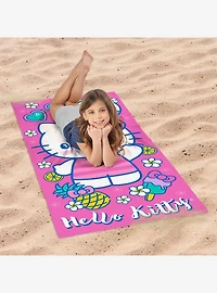 Hello Kitty Vacay Kitty Microfiber Beach Towel