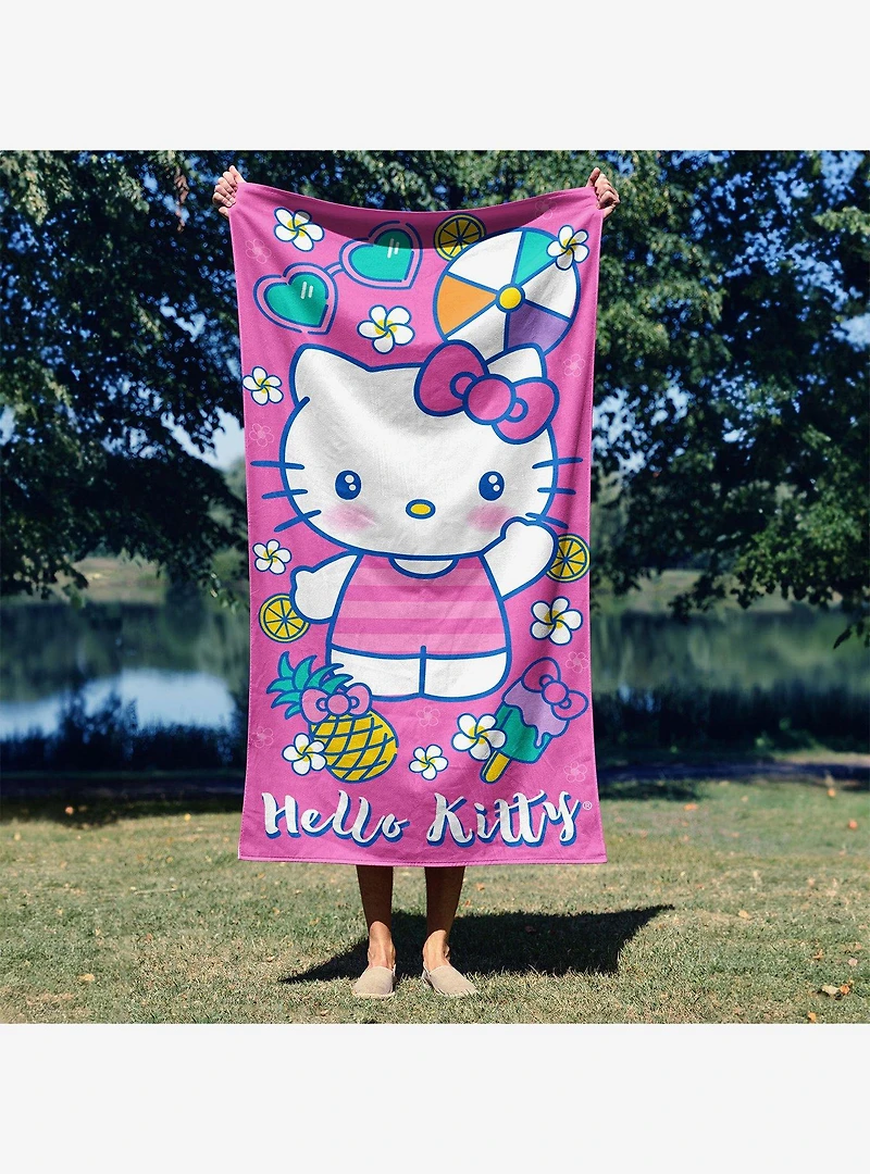 Hello Kitty Vacay Kitty Microfiber Beach Towel
