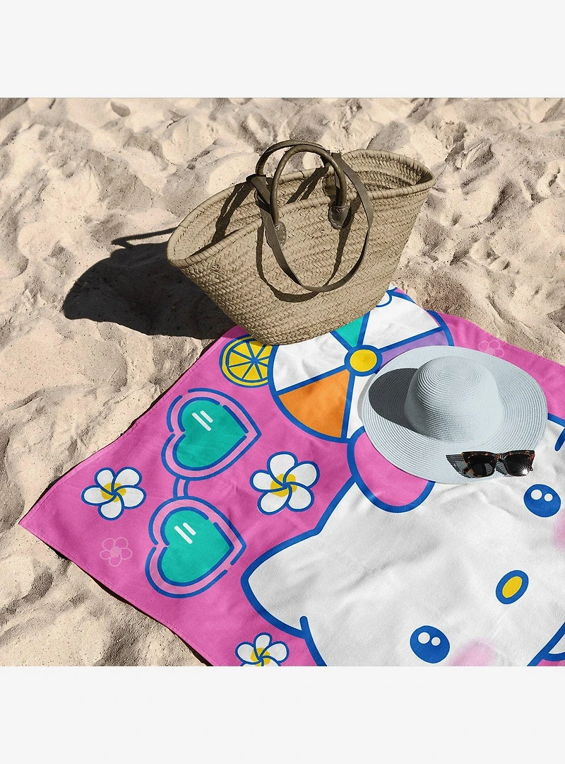 Hello Kitty Vacay Kitty Microfiber Beach Towel