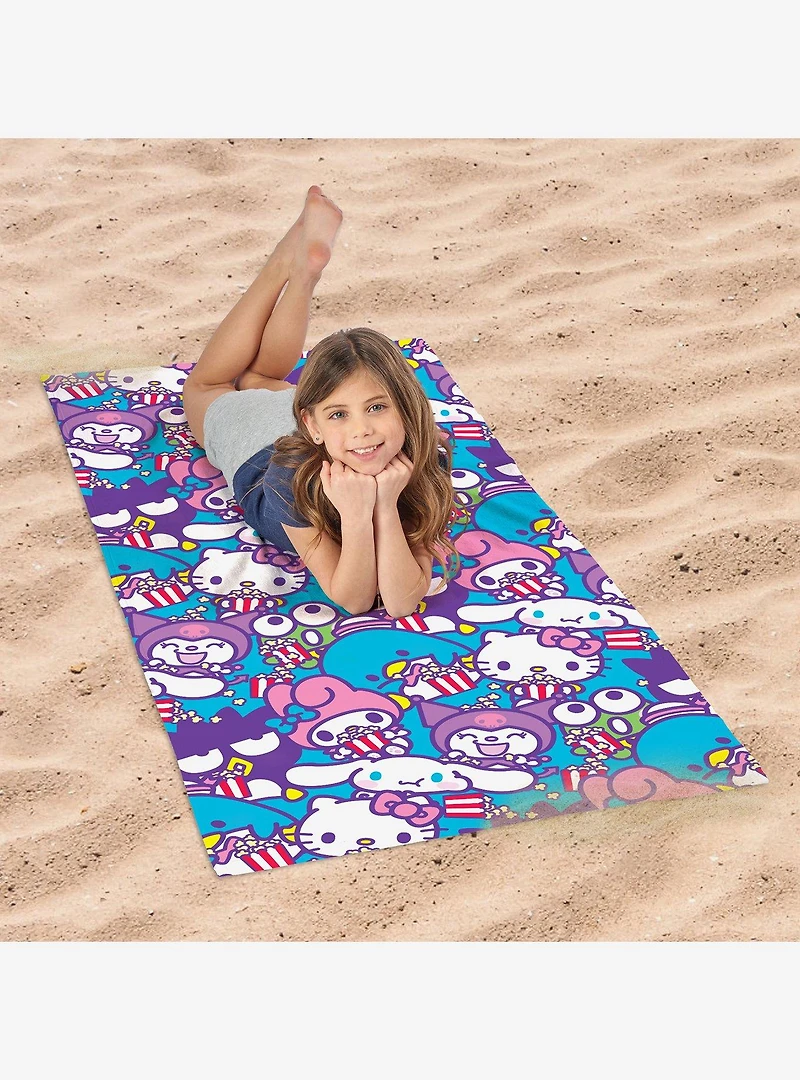 Hello Kitty & Friends Popcorn Party Microfiber Beach Towel
