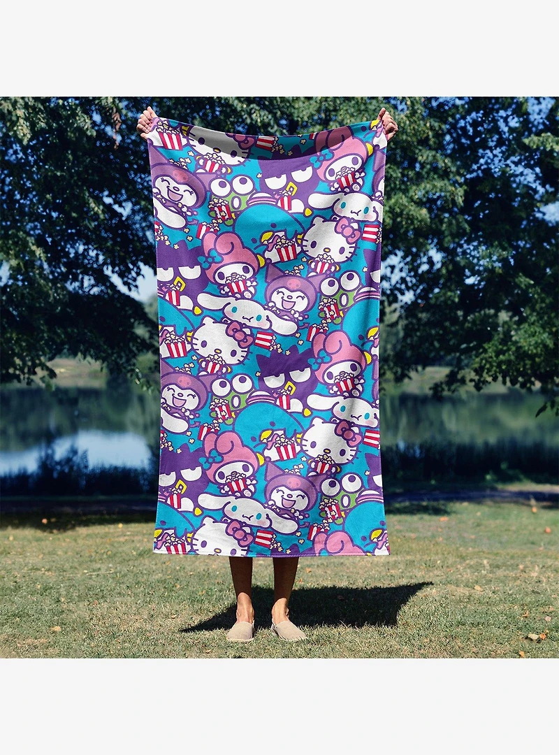 Hello Kitty & Friends Popcorn Party Microfiber Beach Towel