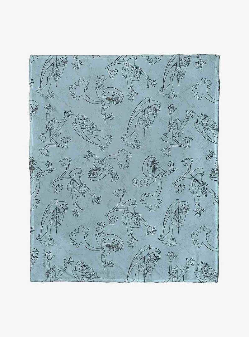 Billy And Mandy Sketchy Grim Silk Touch Throw Blanket