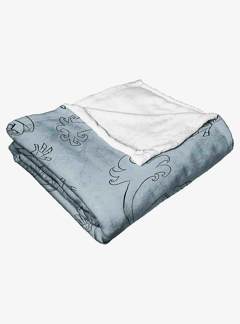 Billy And Mandy Sketchy Grim Silk Touch Throw Blanket