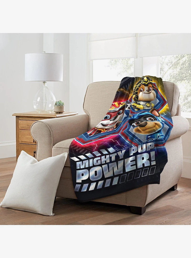 Paw Patrol Mov Mighty Pups Micro Raschel Throw Blanket