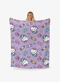 Hello Kitty Candy Cute Micro Raschel Throw Blanket